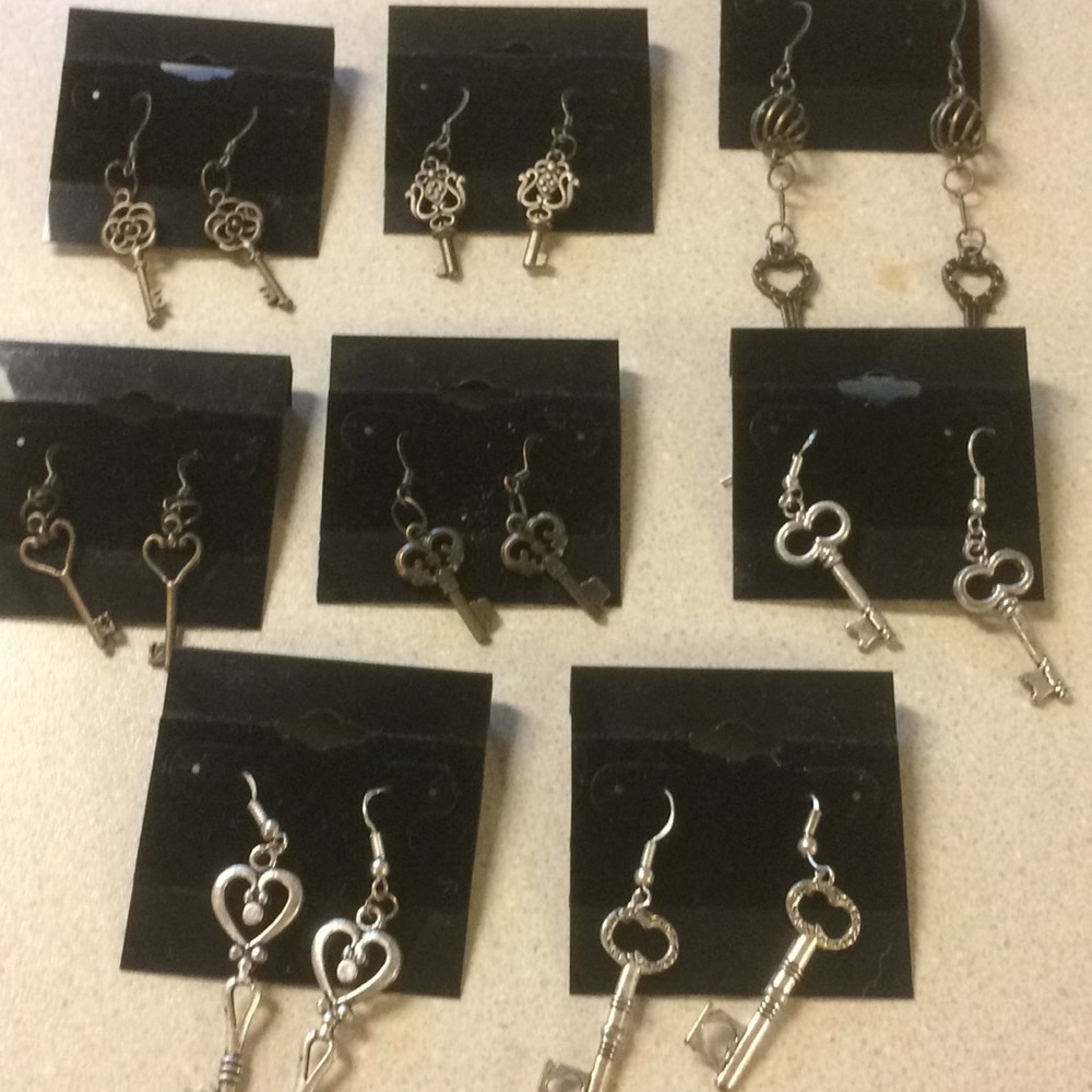 Steampunk Key Earrings